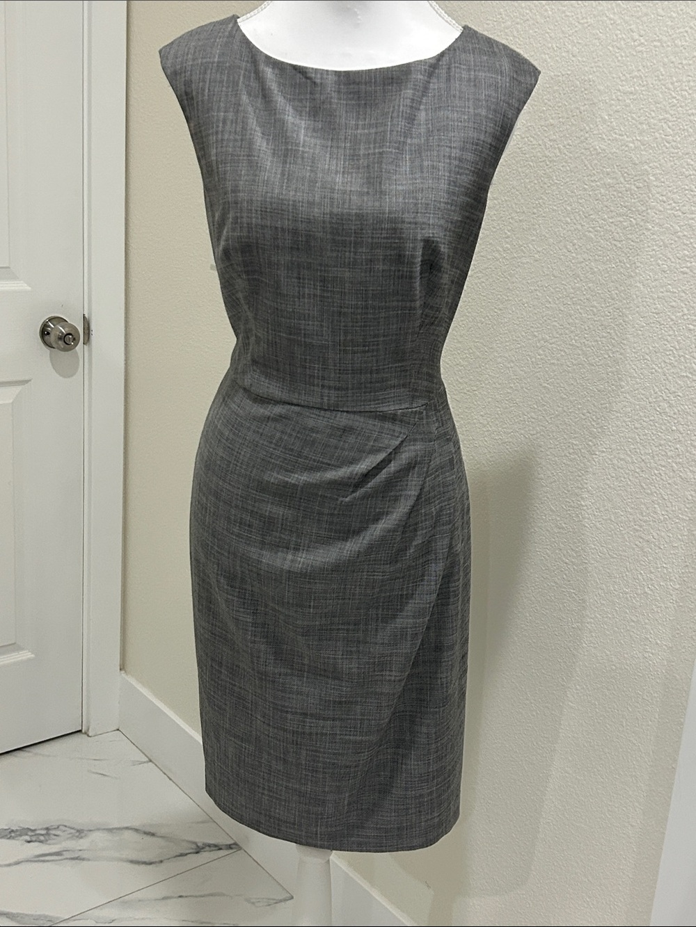 Ann Taylor Grey Textured Sheath Dress